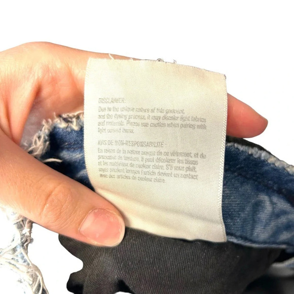 3x1 Stripped Shelter Shorts Medium Wash Distressed Cotton Denim Blue‎ Size 25 - Picture 10 of 10